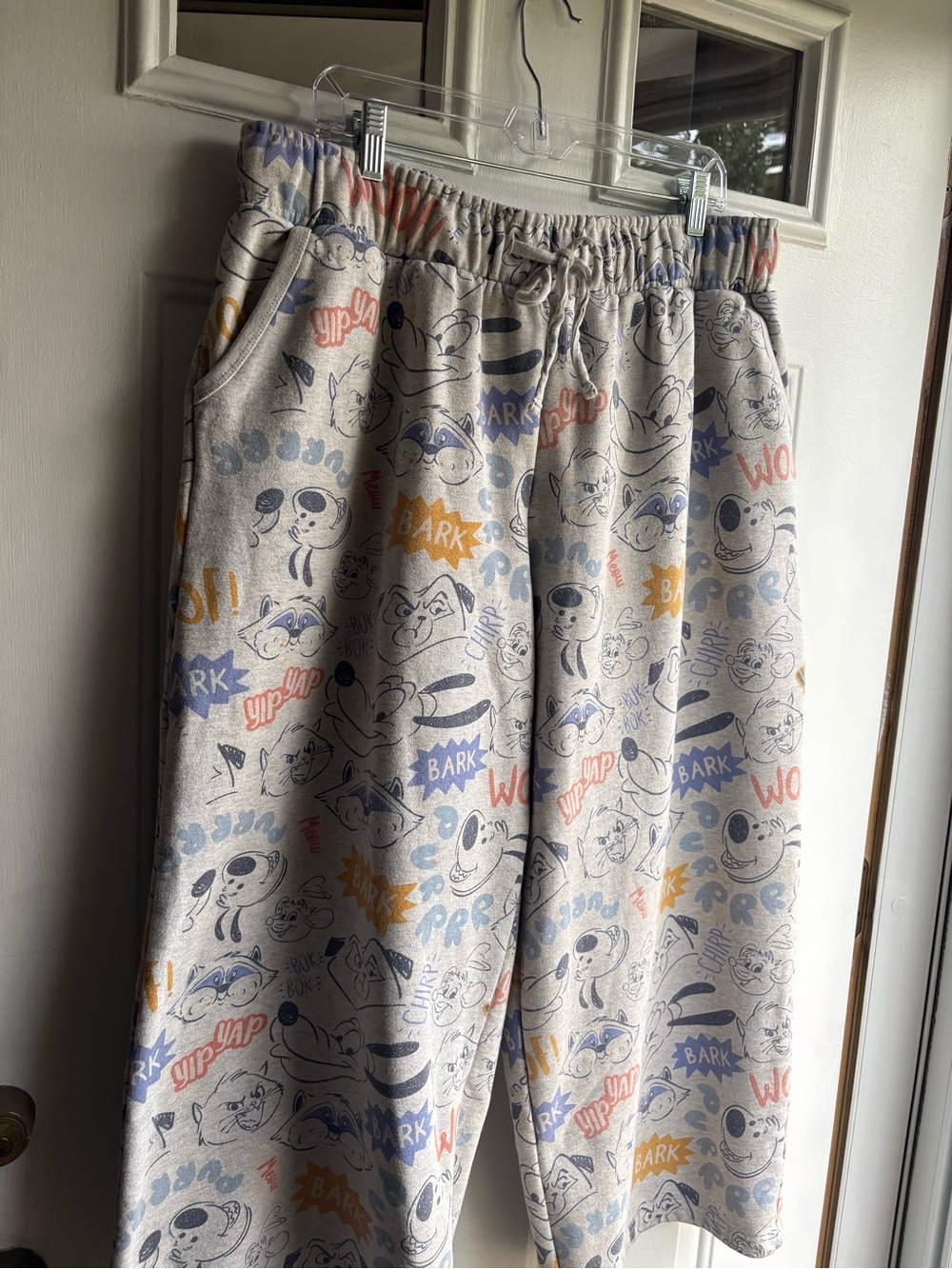 Disney Parks Critter Chaos Gray Graphic Print Lounge Pants w/ Pockets Women’s XL